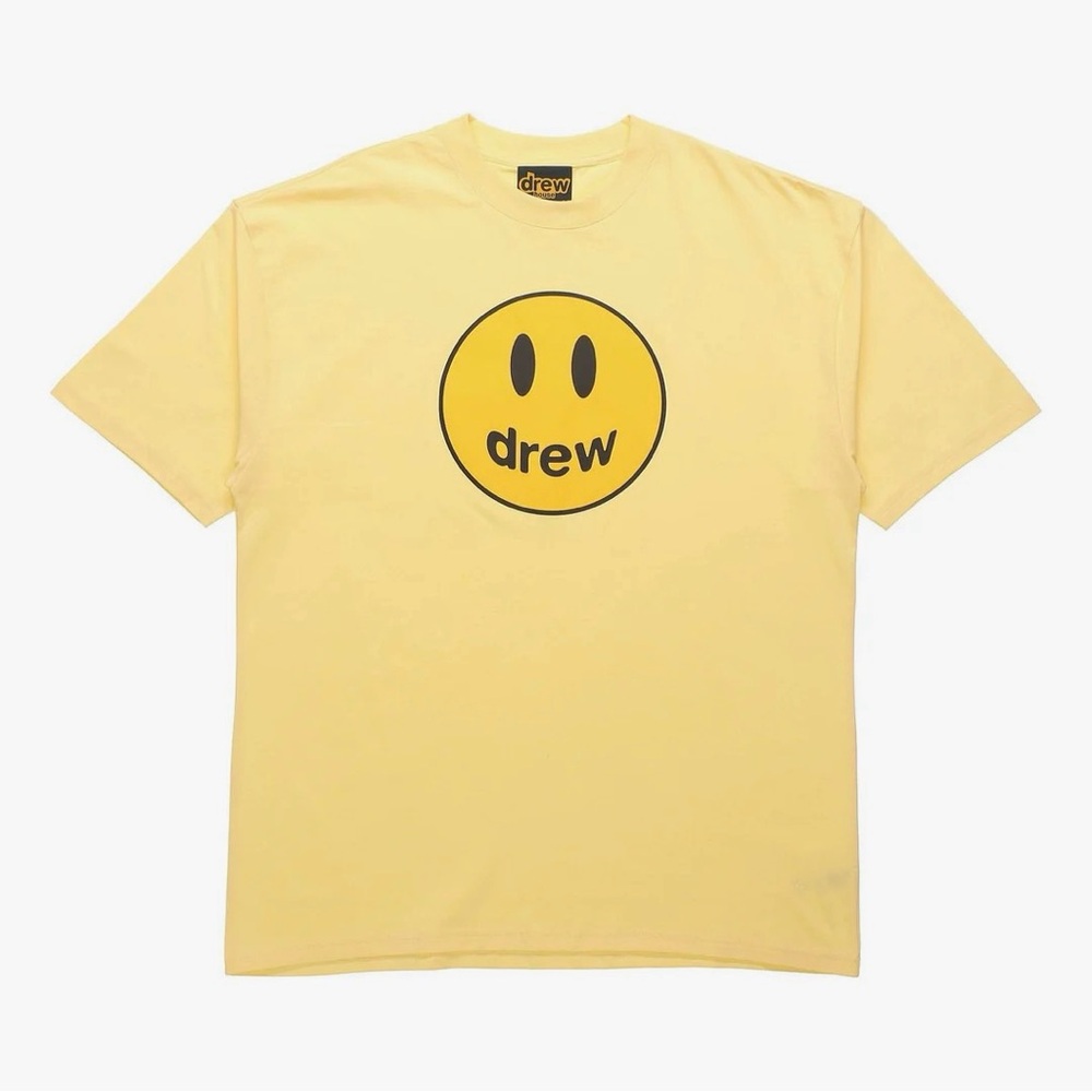drew house Pale Yellow Smiley Logo T-Shirt
